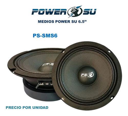 Medios Power Su 6.5'' 500 Wts 4 Ohm ( Unidad ) Ps-sms6 Ccs