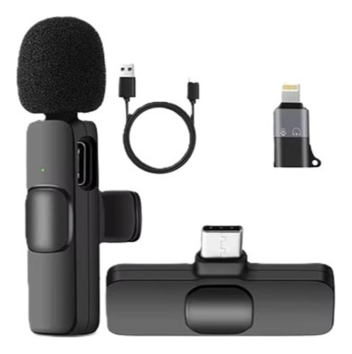 Micrófono Corbatero Bluetooth Compatible Iphone Ipad K8 Fs Negro