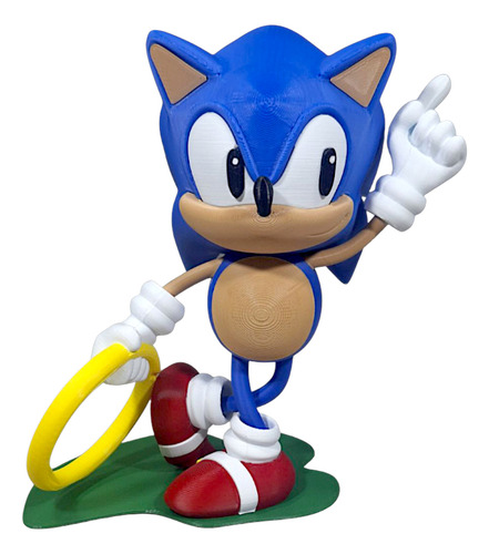 Boneco Action Figure 3d Sonic Clássico
