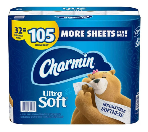 Imagen 1 de 3 de Charmin Ultra Soft Clean 32 Mega Rollos