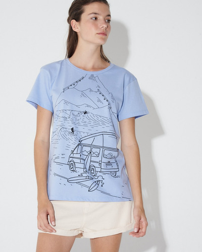 Remera Surft Hope - Cool Blue Mujer System