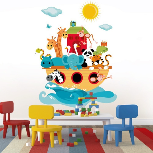 Vinilo Decorativo Infantil Animalitos-i 07 Arca De Noé, Bebé