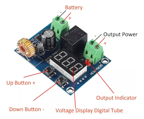 Xh-m609 Módulo De Desconexión Digital De Bajo Voltaje 12-36v