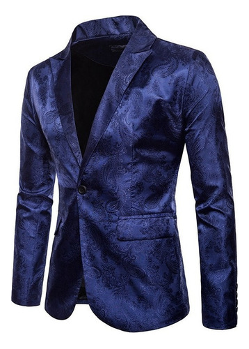 Trajes Saco Blazer Hombre Moda Patrón Diseño Un Botón