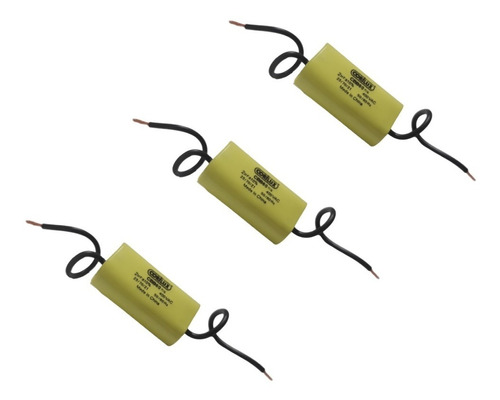 Capacitor Ventilador 2 Uf Corilux Amarillo Pack X3 