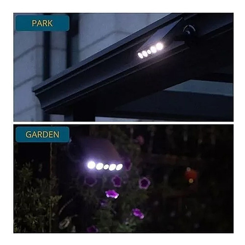 Pack 2 Foco Solar Led Jardin Pared Articulada Sensor Aplique