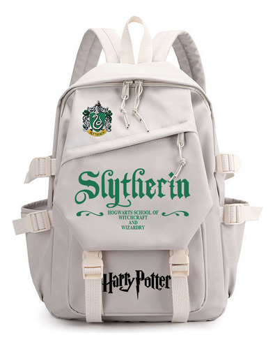 Mochila Estampada Con Cuatro Insignias De Harry Potter, Mate