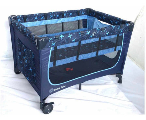 Imagen 3 de 3 de Cuna Corral De Bebe 2 Niveles,ruedas Y Bolso De Transporte