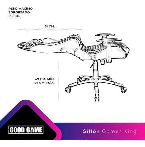 Imagen 3 de 6 de Silla Sillón Gamer Playstation Xbox Pc Oficina - Good Game