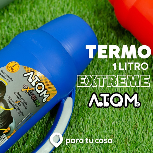 Termo 1 Lt Extreme Pico Matero Doble Ampolla De Vidrio Atom