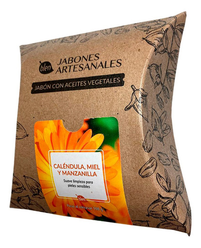 Jabón Artesanal De Caléndula, Miel Y Manzanilla Blen