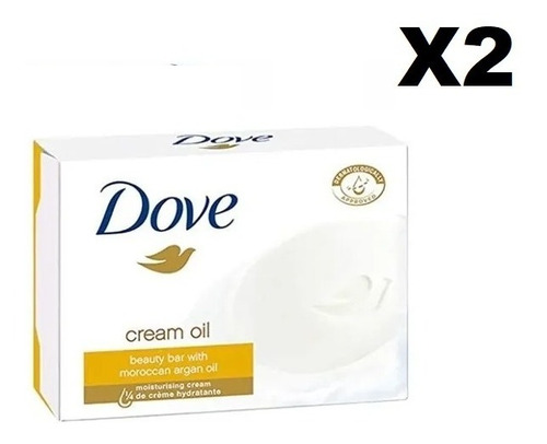 Imagen 1 de 3 de Barra De Jabón Dove Argan Oil 135 Gramos