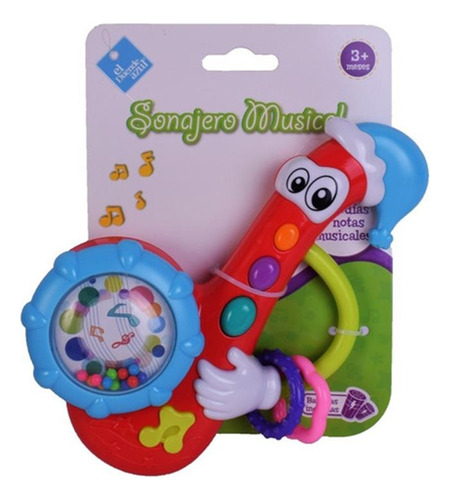 Sonajero Saxofon Musical A Pila El Duende Azul Cod 7344