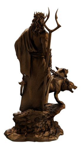 Estátua Hades Deus Grego - Estatueta Plutão - Versão 2 Cor Cor Cobre Antigo