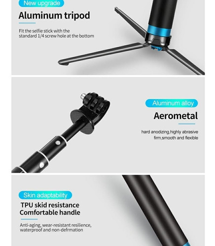 Monopod Trípode Telesin De Aluminio Para Cámara Gopro
