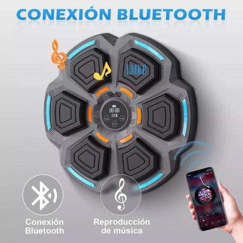 Máquina De Boxeo Portátil Colgante Con Música Electrónica Plateado