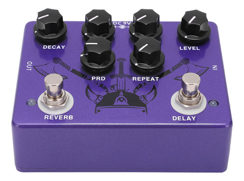 Pedal De Efectos Para Guitarra Reverb Digital Delay 2 En 1 T