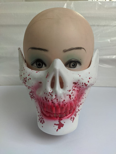 Máscara Caveira Skull Aisort Paintall Meia Face Fantasia