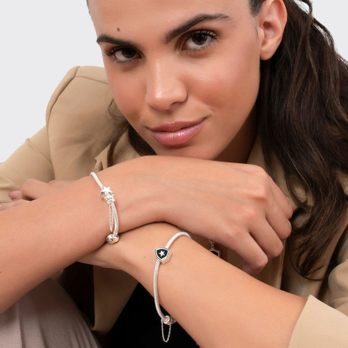 Berloque Botafogo Estrela Em Prata 925 Esmaltado + Pulseira