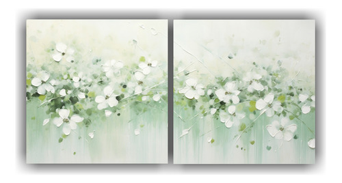 140x70cm Cuadro Pintura Acrílica Moderna En Lienzo Blanco S