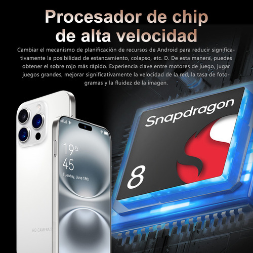 Dual Sim Generic I16pro Max Desbloquea Teléfono 512gb/12gb Ram 2025 Más Populares Soporta 4g/5g Celular Wifi Android 14 Más Barato Smartphone Con Gps