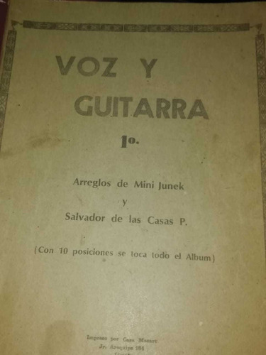 Partitura  Voz Y Guitarra 1 (Reacondicionado)