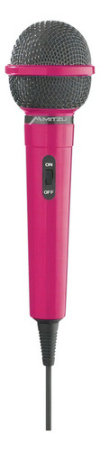 Micrófono Alámbrico Unidireccional Con Adaptador Color Rosa