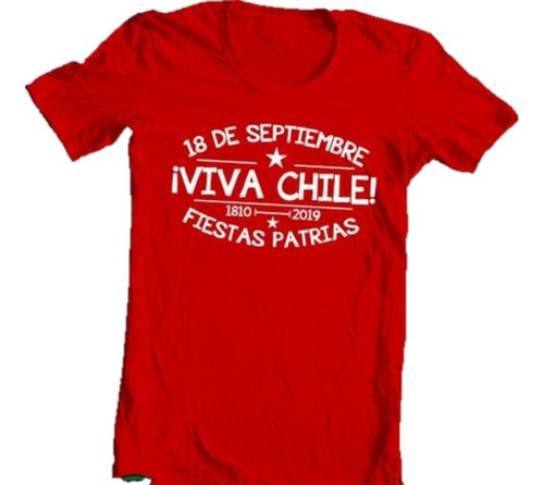 Polera Personalizada Diesiochera Fechas Patrias Viva Chile