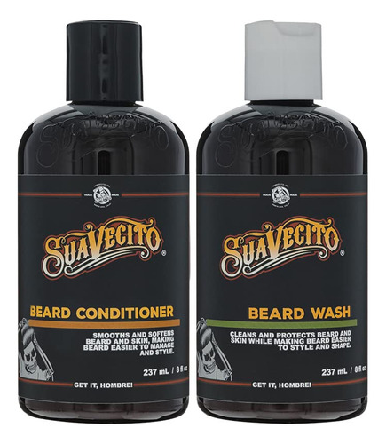 Suavecito Juego De Lavado De Barba Kit De Limpieza Y Acondi.