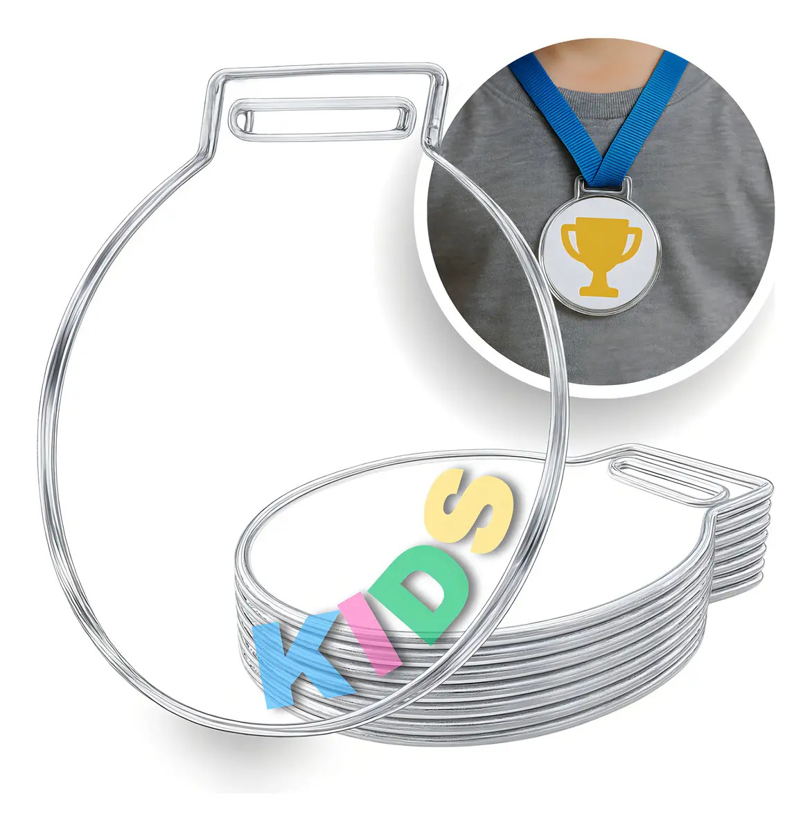 Medalha Acrílico Cristal Redonda Lisa Kit 50 Un 4cm 2mm Cor Transparente