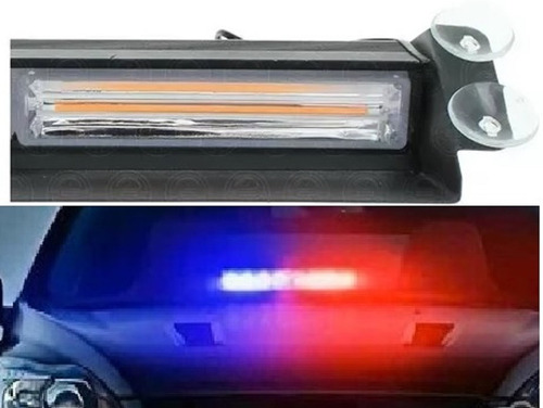 Barra Cob Codigo 2 Módulos Luz Led Roja/ Azul Estrobo Y Fija