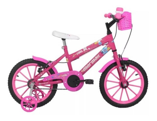 Bicicleta Aro 16 Sweet Girl Mormaii Barbie Rosa Tamanho do quadro 12