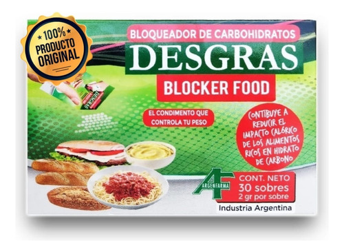 Desgras Blocker Food Bloqueador De Carbohidratos (caja X 30)