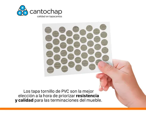 Tapa Tornillos Adhesivos Melaminico Teca Limo X 200 Unid