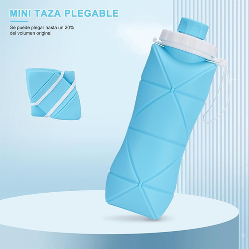 Botella Agua Plegable Con Válvula, Botella Flexible Sin Bpa