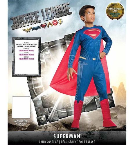 Disfraz De Superman De Rubies Justice League Para Niño, Medi