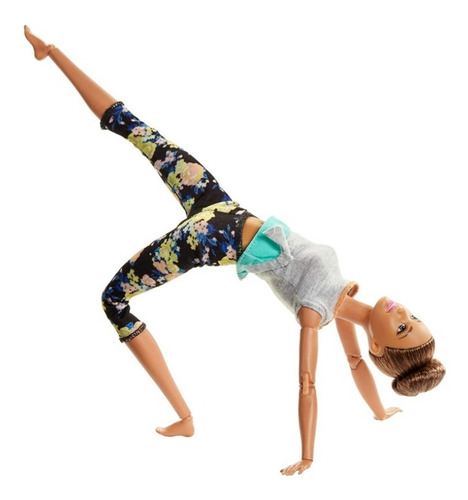Imagem 4 de 5 de Barbie To Move Yoga Articulada Morena Updo Ms