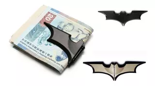 Clip Billetes Magnético Batman Plegable Sujetar Negro Gris E