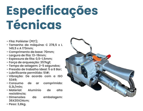 Arqueador Automático Pneumático 3 Em 1 - Estica Sela E Corta