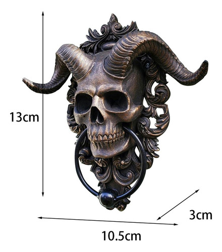 Li Aldaba De Puerta Con Cabeza De Esqueleto De Cabra,