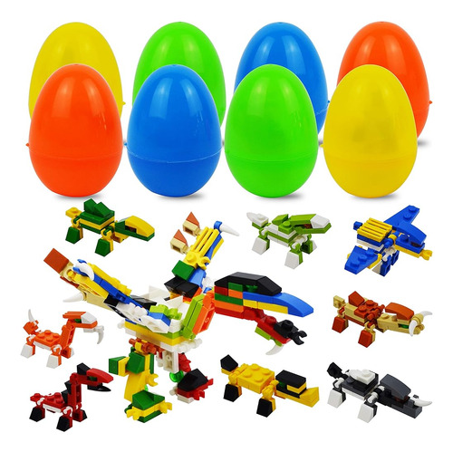 Joyin 8 Pcs Huevos De Pascua Precargados Con Bloques De Cons