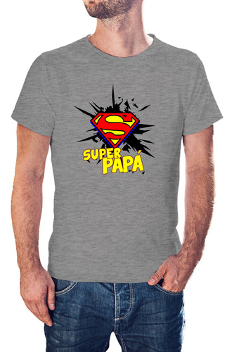 Remera Día Del Padre  Super Papá  Superman