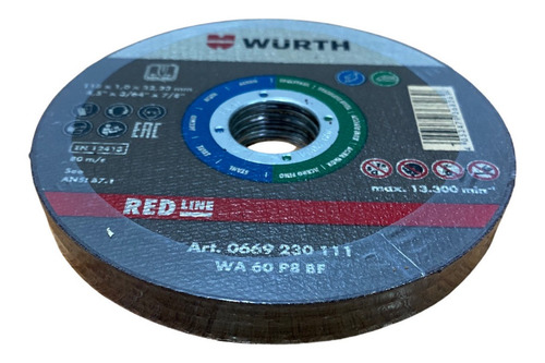 Disco De Corte Wurth 4 1/2 Verde Inox 7 Redline Pack De 10