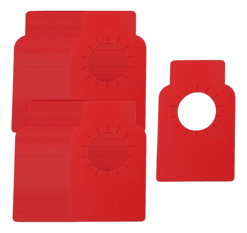 Etiquetas De Cuello De Botella De Vino De 100 Uds. Rojo