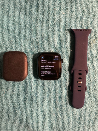 Apple Watch Series 10 Para Piezas Negro Silicon Azul Oscuro Negro (Usado)