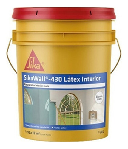 Pintura Latex Sikawall 430 Interior Blanco Balde 20lts