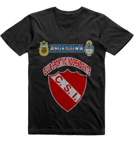 Remera Infantil Negra Independiente De General Pico