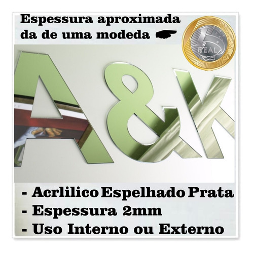 Imagem 2 de 5 de 19 Letras 35cm Letreiro Fachada P/ Comércio Loja Academia