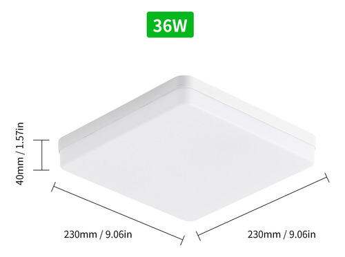 Lámpara De Techo Led De Montaje Empotrado De 36 W Para