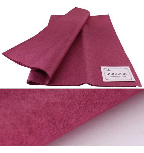 100 Piezas De Papel De Regalo De Color Rojo Vino, Adecuado